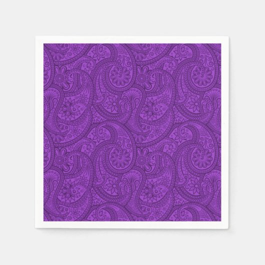 Lila Paisley Serviette (Vorderseite)