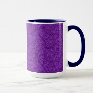 Lila Paisley Tasse