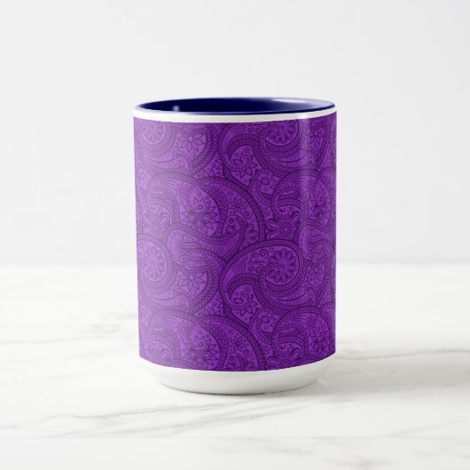 Lila Paisley Tasse (Zentrum)