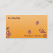 Lila Paisley Visitenkarte (Rückseite)