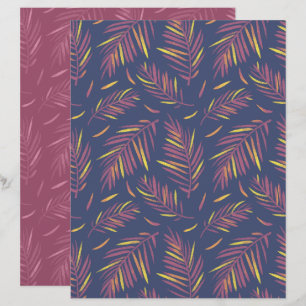 Lila Palm Scrapbook Papier