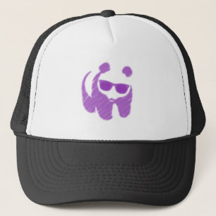 Lila Panda-Hut Truckerkappe
