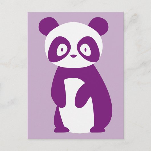 Lila Panda Postcard Postkarte (Vorderseite)
