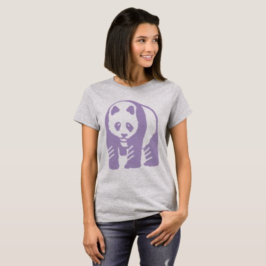 Lila Panda T-Shirt (Vorne ganz)