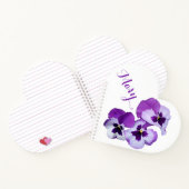 Lila Panik, Blumenherz, die Maria individuell zusa Notizblock (Innenseite)