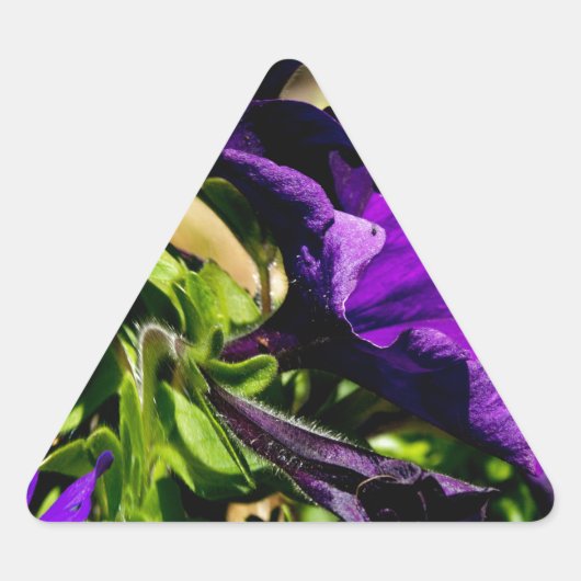 Lila Panik Dreieckiger Aufkleber (Vorderseite)