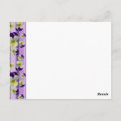 Lila Panik Postkarte (Rückseite)