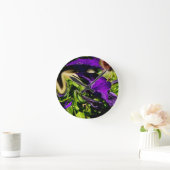 Lila Panik Runde Wanduhr (Zuhause)