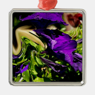 Lila Panik Silbernes Ornament