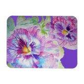 Lila Pansa Art Flora Blume Magnet (Horizontal)