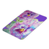 Lila Pansa Art Flora Blume Magnet (Linke Seite)