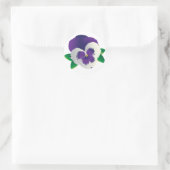 Lila Pansy-Aufkleber Runder Aufkleber (Tasche)