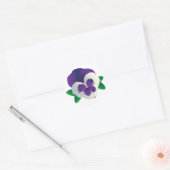 Lila Pansy-Aufkleber Runder Aufkleber (Umschlag)