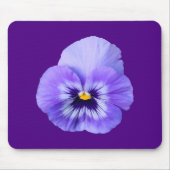 Lila Pansy-Blume auf Mauspad gedruckt (Vorne)