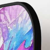 Lila Pansy Blume Blumenfrauen Liebe Pickleball Schläger (Linke Seite)