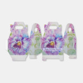 Lila Pansy Blume Blumenstrauß Party Gesichtskasten Geschenkschachtel (Ungefaltet)