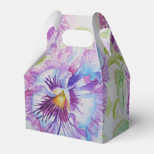Lila Pansy Blume Blumenstrauß Party Gesichtskasten Geschenkschachtel