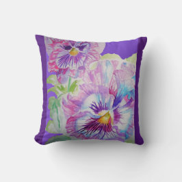 Lila Pansy Blume Blumenviolett-Dekoration Kissen