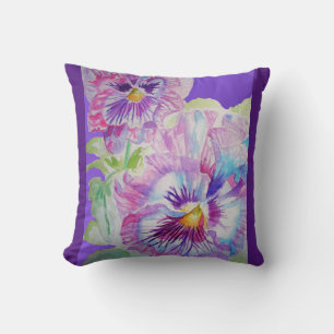 Lila Pansy Blume Blumenviolett-Dekoration Kissen