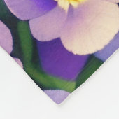Lila Pansy Blume Fleecedecke (Ecke)