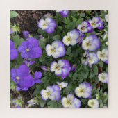 Lila Pansy Blume Floral Jigsaw Puzzle Geschenk (Horizontal)