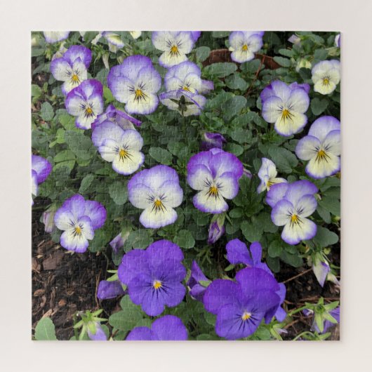 Lila Pansy Blume Floral Jigsaw Puzzle Geschenk (Vertikal)