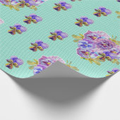 Lila Pansy Blume Florenz Geschenkpapier (Ecke)