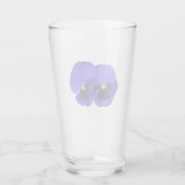 Lila Pansy Blume Glas (Rückseite)