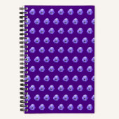 Lila Pansy-Blume Nahtloses Muster auf Notebooks Notizblock (Vorderseite)