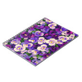Lila Pansy Blume Notizblock (Linke Seite)