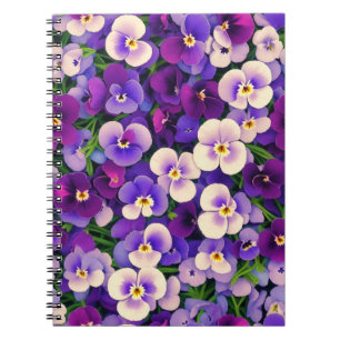 Lila Pansy Blume Notizblock