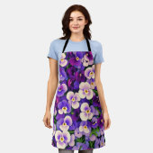 Lila Pansy Blume Schürze (Getragen)