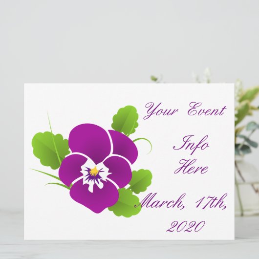 Lila Pansy Blume Thunder_Cove (Stehend Vorderseite)