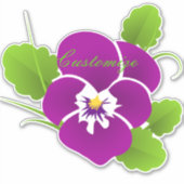 Lila Pansy Blume Thunder_Cove Aufkleber (Vorderseite)