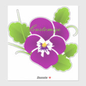 Lila Pansy Blume Thunder_Cove Aufkleber (Blatt)