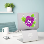 Lila Pansy Blume Thunder_Cove Aufkleber (Laptop auf Schreibtisch)