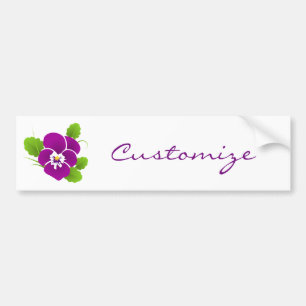 Lila Pansy Blume Thunder_Cove Autoaufkleber