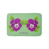 Lila Pansy Blume Thunder_Cove Badematte (Vorderseite)