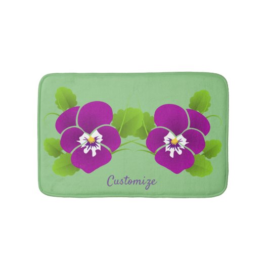 Lila Pansy Blume Thunder_Cove Badematte (Vorderseite)