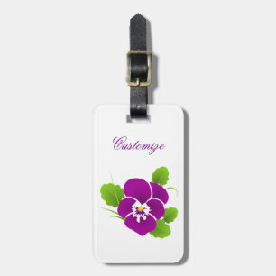 Lila Pansy Blume Thunder_Cove Gepäckanhänger