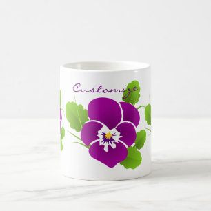 Lila Pansy Blume Thunder_Cove Kaffeetasse