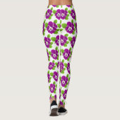 Lila Pansy Blume Thunder_Cove Leggings (Rückseite)