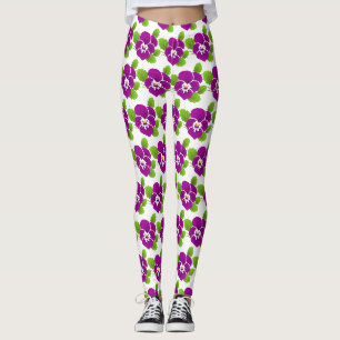 Lila Pansy Blume Thunder_Cove Leggings