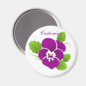 Lila Pansy Blume Thunder_Cove Magnet (Vorderseite/Rückseite)