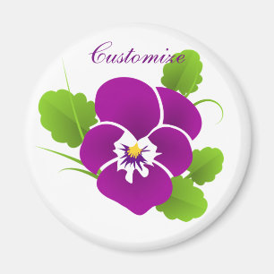 Lila Pansy Blume Thunder_Cove Magnet