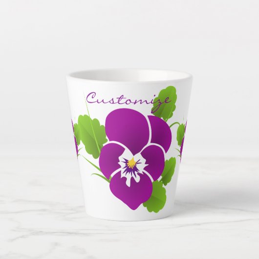 Lila Pansy Blume Thunder_Cove Milchtasse (Vorderseite)