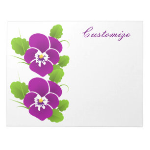 Lila Pansy Blume Thunder_Cove Notizblock