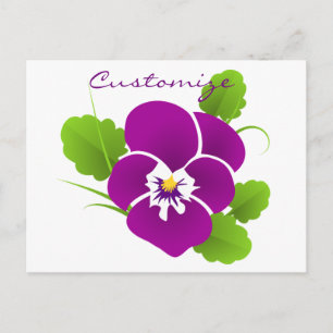 Lila Pansy Blume Thunder_Cove Postkarte