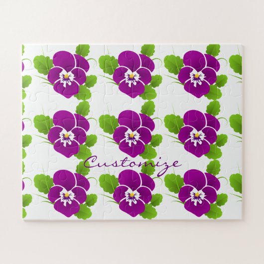 Lila Pansy Blume Thunder_Cove Puzzle (Horizontal)