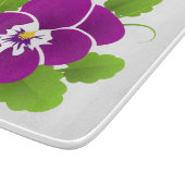 Lila Pansy Blume Thunder_Cove Schneidebrett (Ecke)